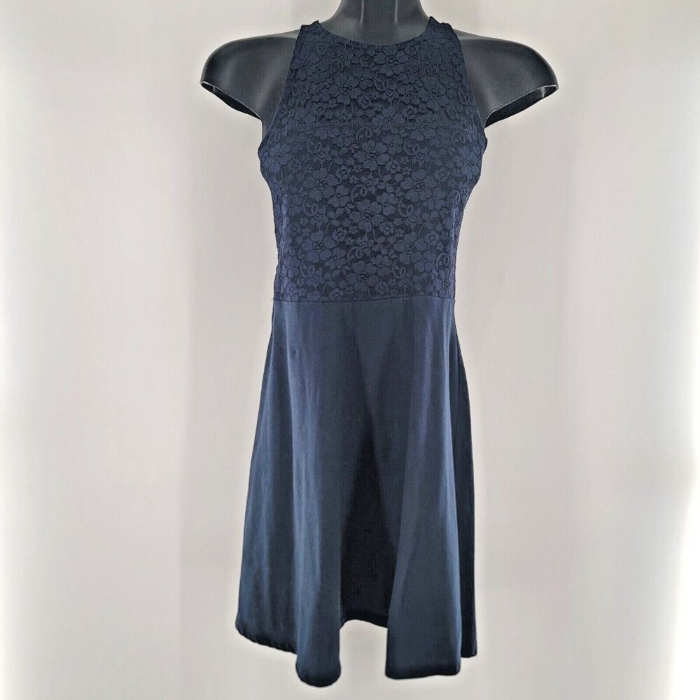 Hollister Navy Blue Skater Dress Size XS